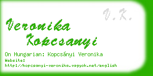 veronika kopcsanyi business card
