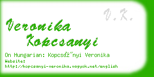 veronika kopcsanyi business card